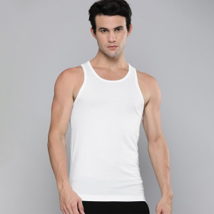 Men Solid Scoop Neck Sleeveless Pure Cotton Classic Vest