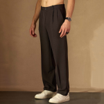 Men Smart Fit Pleated Trousers