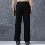 Men Linen Relaxed-Fit Regular Trousers