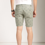 Men Grey Printed Regular Fit Sustainable Chino Shorts