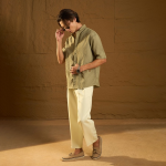 Men Double Pleated Korean Baggy Fit Trouser